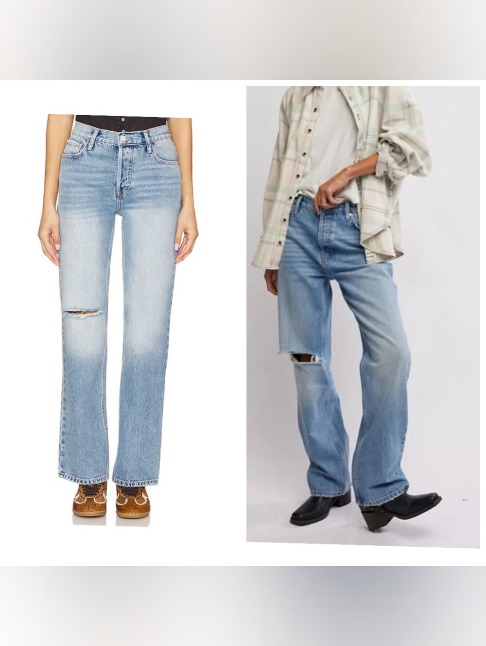 NWT Free People  We The Free Holly High Rise Bootcut Distressed  Boho Jeans   24